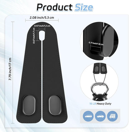 Premium Suede Double Headrest Hooks