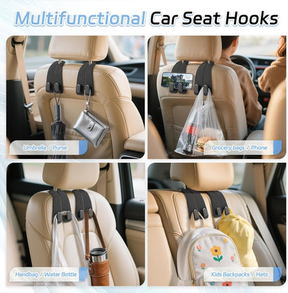 Premium Suede Double Headrest Hooks